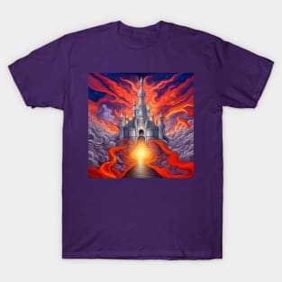 Dragon Castle Psychedelic Fantasy T-Shirt